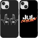 [2 Packs] Jul Coque Pour Iphone 14 Iphone13 6,1¿ Étui, Rappeur Star Cool Housse Motif Mode Design Doux Tpu Silicone Souple With Antichoc Anti-Rayures Protection Coquille Pour Iphone 14 Iphon[X1806]