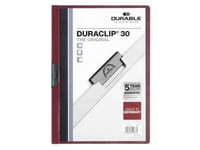 Durable Duraclip 30, Burgunder, Gjennomsiktig, Pvc, 30 Ark, A4, 1 Stykker