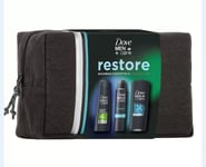 Dove Men+Care Restore Essentials Washbag Collection 3 Pieces Gift Set for Him