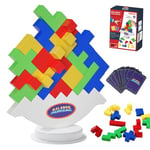 ECHOCUBE Tetra Tower, 20 PCS Tetris Tower Jouets d'Équilibre pour Enfants, Adultes, Jouet d'Équilibre à Empiler, Jeu de Blocs Stack Attack pour la Famille, la Fête, Le Voyage