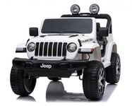 Elbilar barn Jeep Wrangler Rubicon vit