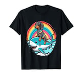 Dachshund Riding Shark Costume Funny Dog Owner Teckel T-Shirt