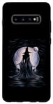 Coque pour Galaxy S10+ Witch Moon Magic Spellcaster T-shirt graphique Femme