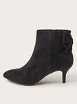 Monsoon Evie Kitten Heel Bow Boots - Black, Black, Size 38, Women