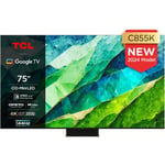 TCL 75C855K 75 Inch C855K 4K UHD HDR QLED Mini LED Smart Google TV 2024