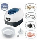 UTEN Digital Ultrasonic Cleaner 750ml Jewelry Cleaning Machine Stainless Steel