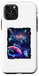 Coque pour iPhone 11 Pro Sea jellies Wild Pet Animal Universe Galaxy Stars Jellyfish