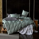 N\C Bedding Set Duvet Covers Full Queen Size Comforter Set Duvet Cover Sets Washed Linen Duvet Cover Double King Size Brown Duvet Cover Double Bed with Fitted Sheet Quilt Cover 220×240cm