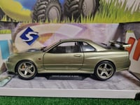 SOL1804308 - NISSAN GT-R (R34) 1999 Vert - Solido - 1/18