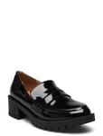 Biapearl Simple Penny Loafer Patent Aquarius Loafers Låga Skor Black Bianco