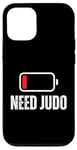 Coque pour iPhone 13 Pro Judo Coach Batterie faible Besoin de Judo