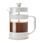 CafetièRe à Pression FrançAise 12 Oz, Presses à Café Blanches CafetièRes à Thé avec Verre Borosilicate Café Infusé à Froid et à Chaud