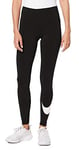 Nike W NSW LEGASEE LGGNG Swoosh Pantalon de Sport Femme, Noir (Black/White 011), FR : S (Taille Fabricant : S)