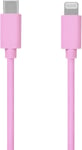 KEY USB-C til Lightning ladekabel 1m, rosa