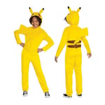 Disguise 94703J-EU-V2 Pikachu Classic Jumpsuit Fancy Dress Costume, Unisex Children, Multi