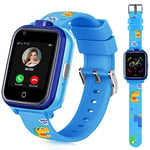 LiveGo Smartwatch pour Enfants 4G avec Tracker GPS, Appels et écran HD, SMS combiné, Appel vidéo, SOS, podomètre, Montre 4G pour Enfants de 6 à 12 Ans (Bleu T13)