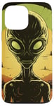 Coque pour iPhone 13 Pro Max Tête d'extraterrestre verte mignonne visage OVNI || Alien