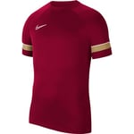 Nike Men's Academy 21 Training Top T-Shirt, Mens, T-Shirt, CW6101-677, Team Red/White/Jersey Gold/White, XL