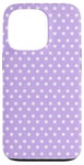 Coque pour iPhone 13 Pro Mini Pois Blancs Motif Pastel Violet Clair