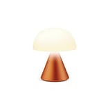 Lexon MINA Mini Lampe Champignon sans fil rechargeable, lampe LED à poser ou de chevet, à variateur d'intensité, jusqu'à 12h d'autonomie - Orange