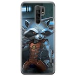 ERT GROUP Coque de téléphone Portable pour Xiaomi REDMI 9 Original et sous Licence Officielle Marvel Motif Rocket 001 Parfaitement adapté à la Forme du téléphone Portable, Coque en TPU