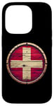 Coque pour iPhone 14 Pro Drapeau vintage de la Suisse vieilli Proud Swiss Patriot