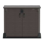 Armoire de rangement ou Cache Poubelle pour 2 poubelles StoreAway Duramax 850 l - Marron