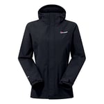 Berghaus Women's Hillwalker Interactive Gore-Tex Waterproof Shell Jacket, Breathable, Durable Coat, Black, 10