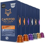 Nespresso-Compatible CafePod Coffee Pods Variety Pack, 60 Aluminium Capsules