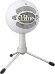 Blue Microphones Snowball Ice Micro Usb Plug 'N Play Pour Enregistrement, Streaming, Podcast, Micro Gaming, Micro Pc Et Mac Avec Capsule Condensateur Cardioïde, Support Ajustable Et Câble Usb - Blanc