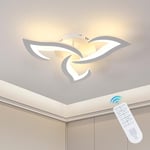 Riserva Plafonnier LED Dimmable, 35W 4000LM Lampe de Plafond Moderne avec Télécommande/APP, 3000k-6500k Φ58cm, Créatif Pétales Design Luminaire Plafonnier Acrylique pour Salon, Chambre, Salle à Manger