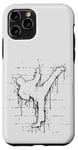 Coque pour iPhone 11 Pro Urban Street Art Fighter Sidekick Roundhouse TaeKwonDo