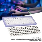 (Purple) Custom Mechanical Keyboard Hot Swap Switch 67 Keys ABS Shell