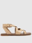 Schuh Tide Croc Flat Sandal - Natural, Natural, Size 4, Women