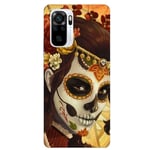 Coque Redmi NOTE 10 10S mort 33 calavera mexicaine fleur