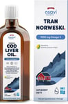 Osavi - Norwegian Cod Liver Oil, 1000 Mg Omega 3 - Lemon-Mint Flavor (250 ml)