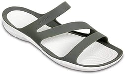 crocs Swiftwater Sandal W, Sandales pour femme, Noir (Fumée / Blanc 06X), 38/39 EU (W 8 US)