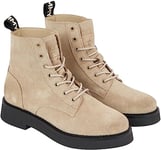 Tommy Jeans Femme Bottes Mid Boot Lace Up Bottines, Beige (Sandalwood), 40 EU