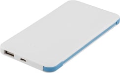 STREETZ Powerbank, 5000mAh, Li-Ion, USB 5V 1A, vit