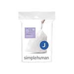 simplehuman CW0169 code J Custom Fit Bin Liners, White Plastic (Pack of 20 Liners)