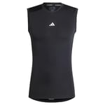 adidas Men's Techfit Compression Training Sleeveless T-Shirt, Black, S