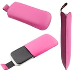 caseroxx Slide-Pouch for Alba Flip Mobile Phone in pink made of faux leather