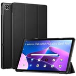 FINTIE Coque pour Lenovo M10 Plus 3rd Gen 10.6 Pouces 2022 (TB125 / TB128) - Étui Fin et Rigide Housse Pliable Légère, Protection pour Lenovo Tab M10 Plus 3ème Génération, Noir