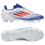 adidas F50 Club FxG Advancement - Vit/Röd/Lucid Blue, storlek 44⅔