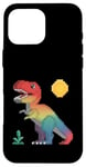 iPhone 16 Pro Max Pixel Dinosaur Retro Style - 8-Bit Dino Graphic Case