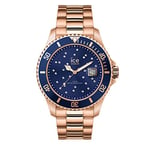 Ice-Watch - Ice Steel Blue Cosmos Rose-Gold - Montre Rose-Gold pour Femme avec Bracelet en Metal - 016774 (Medium)