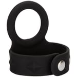 CalExotics Tri-Snap Scrotum Support Cock Ring - Black - M