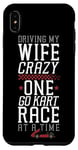 iPhone XS Max Go Kart Racing Wife Husband Vintage Driving My Wife Crazy Case