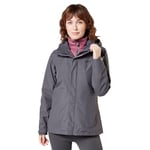 Berghaus WoMens Maitland 3-in-1 Jacket with a Warm Microfleece Midlayer - Grey material_polyester - Size 16 UK