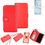 Wallet Mobile phone cover Nokia C3 Phone protective Case red